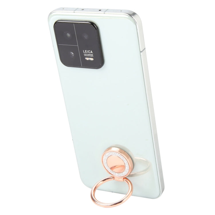 Glitter Metal Mobile Phone Ring Holder(Rose Gold) - Ring Holder by buy2fix | Online Shopping UK | buy2fix