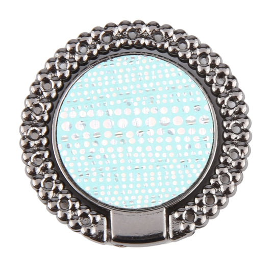 Flash Diamond Metal Mobile Phone Ring Holder(Black+Sky Blue) - Ring Holder by buy2fix | Online Shopping UK | buy2fix