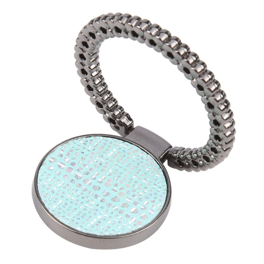 Flash Diamond Metal Mobile Phone Ring Holder(Black+Sky Blue) - Ring Holder by buy2fix | Online Shopping UK | buy2fix