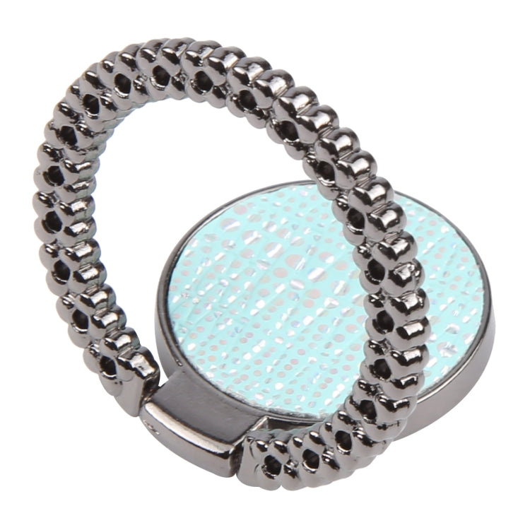 Flash Diamond Metal Mobile Phone Ring Holder(Black+Sky Blue) - Ring Holder by buy2fix | Online Shopping UK | buy2fix