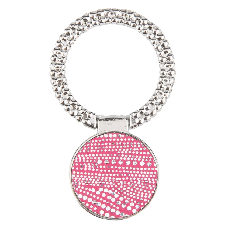 Flash Diamond Metal Mobile Phone Ring Holder(Silver+Rose Red) - Ring Holder by buy2fix | Online Shopping UK | buy2fix
