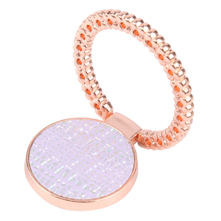 Flash Diamond Metal Mobile Phone Ring Holder(Rose Gold+Purple) - Ring Holder by buy2fix | Online Shopping UK | buy2fix