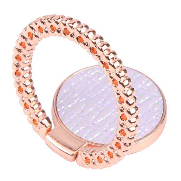 Flash Diamond Metal Mobile Phone Ring Holder(Rose Gold+Purple) - Ring Holder by buy2fix | Online Shopping UK | buy2fix