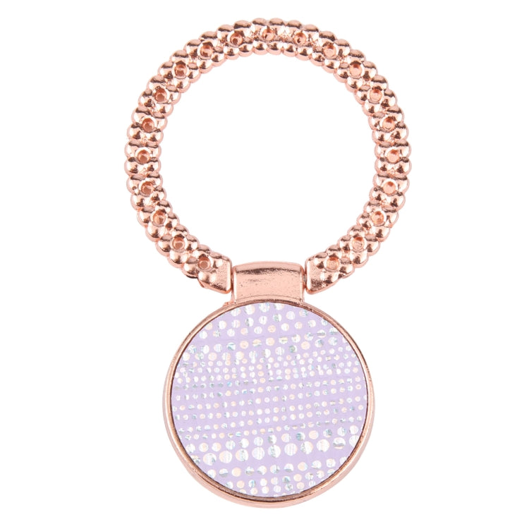 Flash Diamond Metal Mobile Phone Ring Holder(Rose Gold+Purple) - Ring Holder by buy2fix | Online Shopping UK | buy2fix