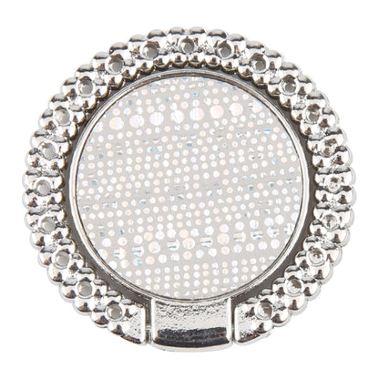 Flash Diamond Metal Mobile Phone Ring Holder(Silver+White) - Ring Holder by buy2fix | Online Shopping UK | buy2fix