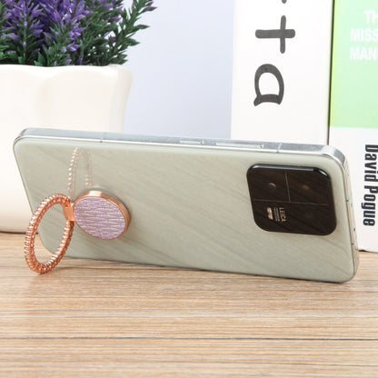 Flash Diamond Metal Mobile Phone Ring Holder(Rose Gold+Purple) - Ring Holder by buy2fix | Online Shopping UK | buy2fix