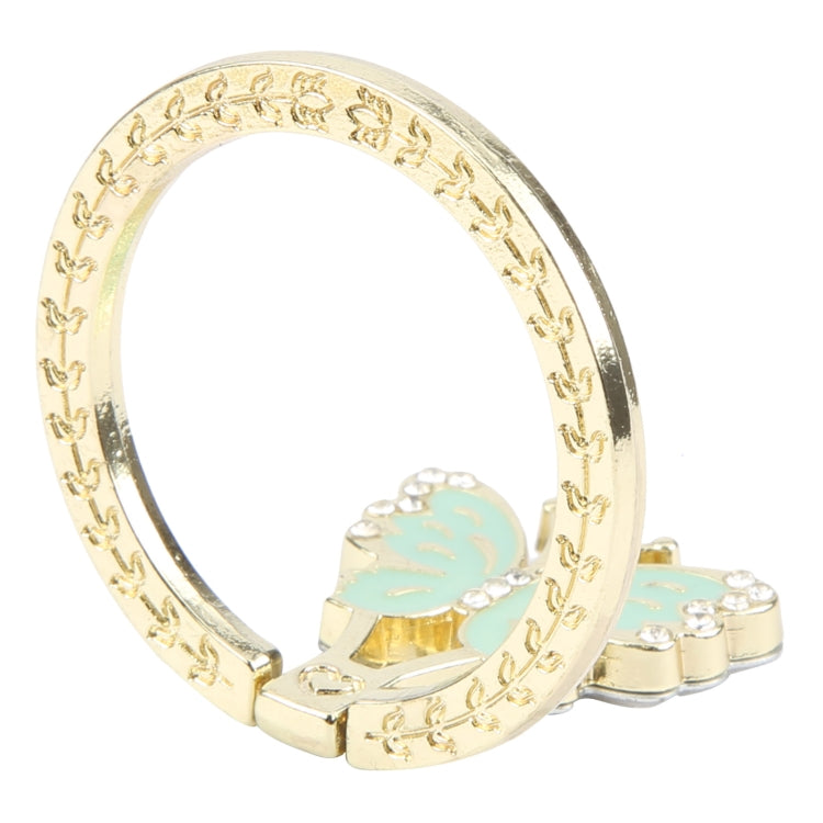 Butterfly Metal Mobile Phone Ring Holder(Green) - Ring Holder by buy2fix | Online Shopping UK | buy2fix