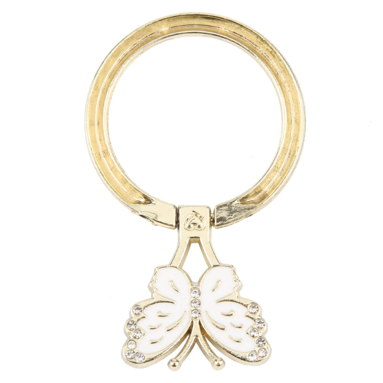 Butterfly Metal Mobile Phone Ring Holder(White) - Ring Holder by buy2fix | Online Shopping UK | buy2fix
