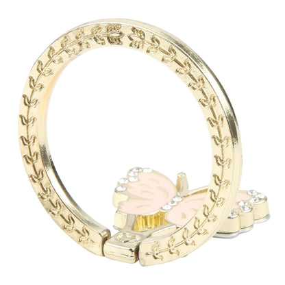 Butterfly Metal Mobile Phone Ring Holder(Pink) - Ring Holder by buy2fix | Online Shopping UK | buy2fix