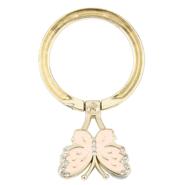 Butterfly Metal Mobile Phone Ring Holder(Pink) - Ring Holder by buy2fix | Online Shopping UK | buy2fix