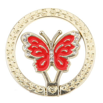 Butterfly Metal Mobile Phone Ring Holder(Red) - Ring Holder by buy2fix | Online Shopping UK | buy2fix