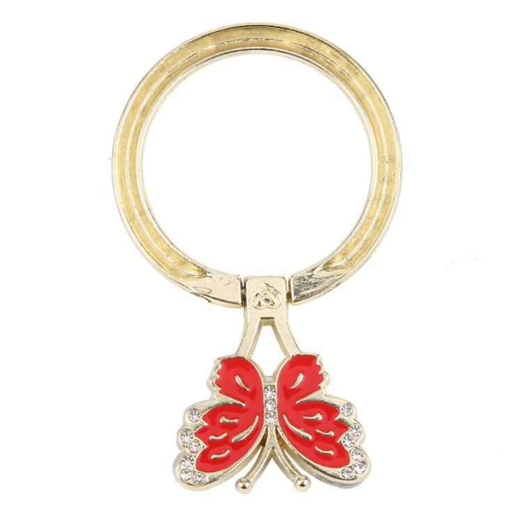 Butterfly Metal Mobile Phone Ring Holder(Red) - Ring Holder by buy2fix | Online Shopping UK | buy2fix