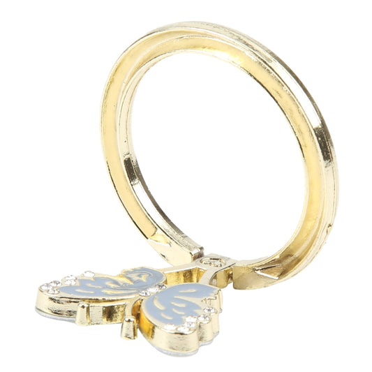 Butterfly Metal Mobile Phone Ring Holder(Blue) - Ring Holder by buy2fix | Online Shopping UK | buy2fix