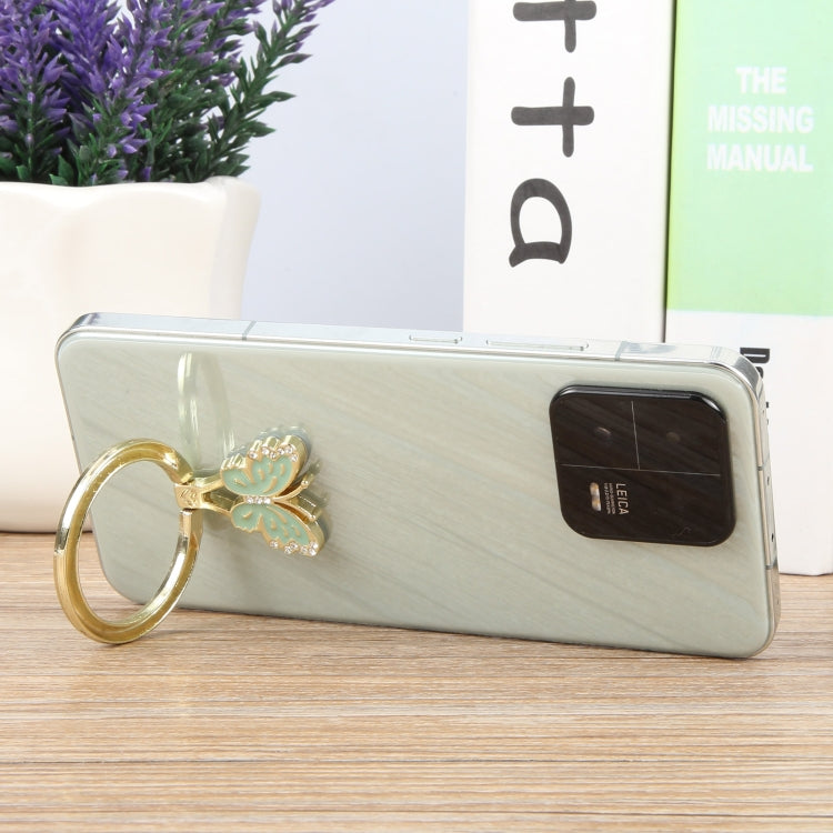 Butterfly Metal Mobile Phone Ring Holder(Yellow) - Ring Holder by buy2fix | Online Shopping UK | buy2fix