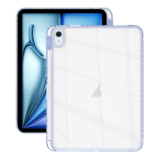 For iPad Air 11 2026 / 2025 / 2024 Acrylic Hybrid TPU Tablet Case with Pen Slot(Lavender)