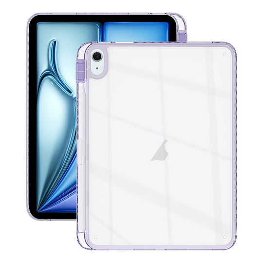 For iPad Air 11 2026 / 2025 / 2024 Acrylic Hybrid TPU Tablet Case with Pen Slot(Purple)