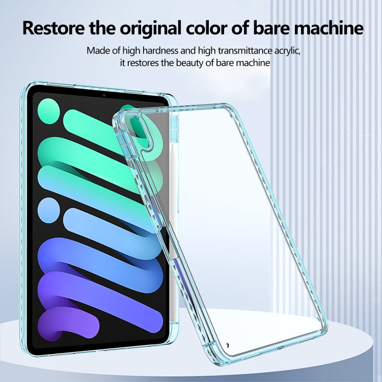For iPad Pro 11 2025 / 2024 Acrylic Hybrid TPU Tablet Case with Pen Slot(Light Blue) by buy2fix