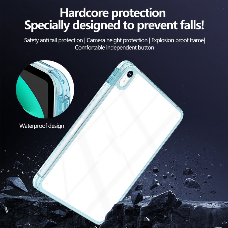 For iPad Pro 11 2025 / 2024 Acrylic Hybrid TPU Tablet Case with Pen Slot(Light Blue) by buy2fix