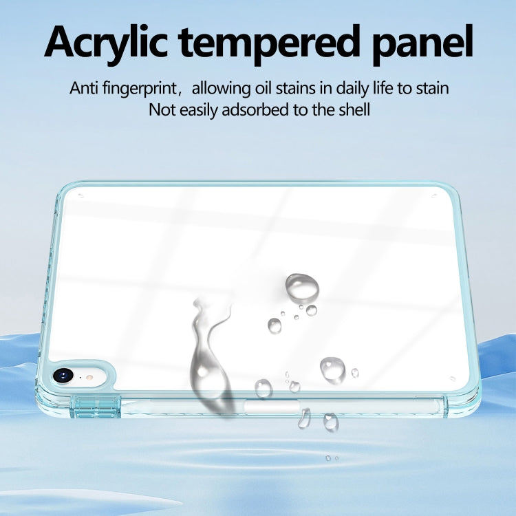 For iPad Pro 11 2025 / 2024 Acrylic Hybrid TPU Tablet Case with Pen Slot(Light Blue) by buy2fix