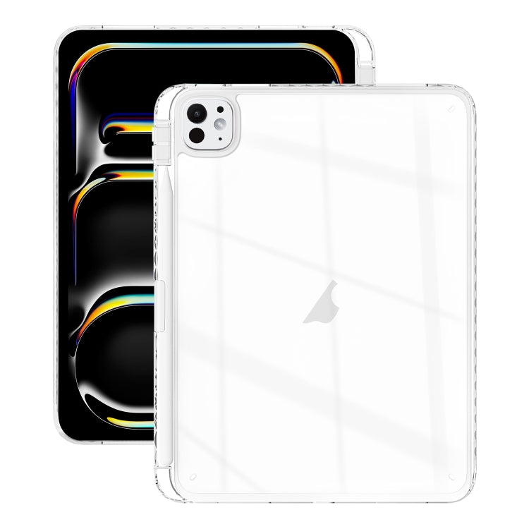 For iPad Pro 11 2025 / 2024 Acrylic Hybrid TPU Tablet Case with Pen Slot(Transparent) by buy2fix