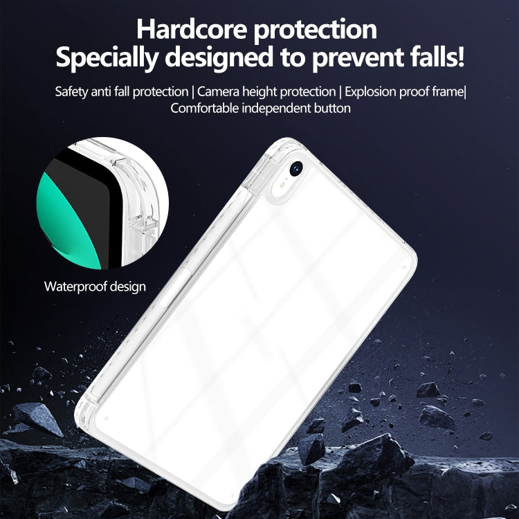 For iPad Pro 11 2025 / 2024 Acrylic Hybrid TPU Tablet Case with Pen Slot(Transparent) by buy2fix
