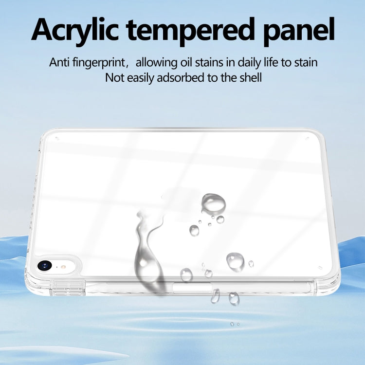 For iPad Pro 11 2025 / 2024 Acrylic Hybrid TPU Tablet Case with Pen Slot(Transparent) by buy2fix
