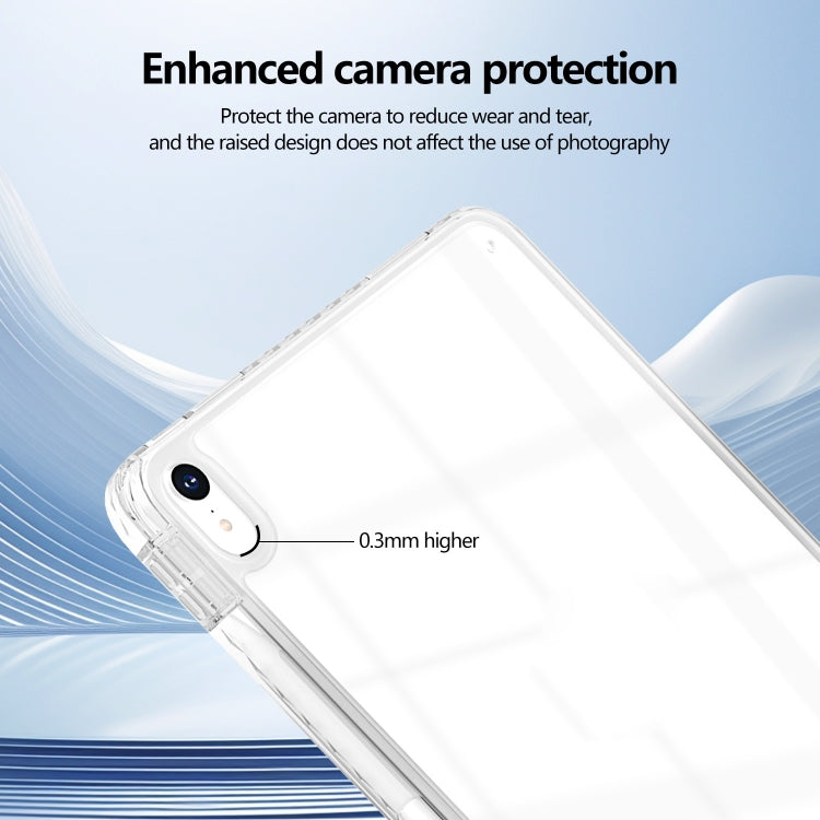 For iPad Pro 11 2025 / 2024 Acrylic Hybrid TPU Tablet Case with Pen Slot(Transparent) by buy2fix