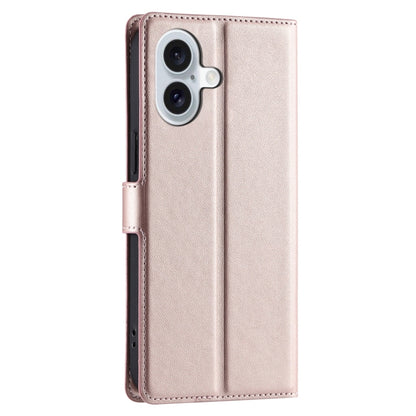 For iPhone 16 Voltage Ultra-thin Dot Leather Phone Case(Rose Gold) - iPhone 16 Cases by buy2fix | Online Shopping UK | buy2fix