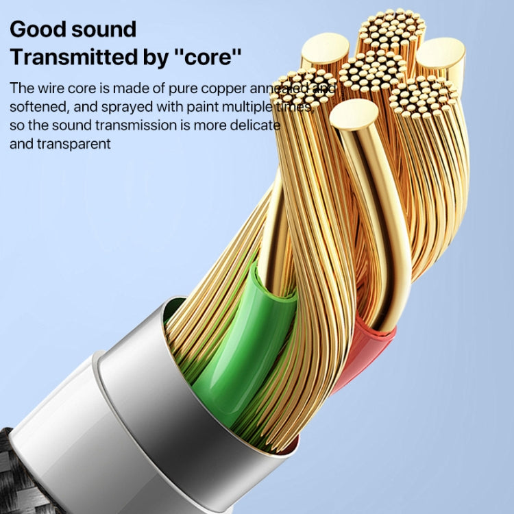 2 in 1 USB-C / Type-C, 8 Pin to 3.5mm Audio Adapter Cable, Length:15.6cm(Grey) - Earphone Adapter by buy2fix | Online Shopping UK | buy2fix