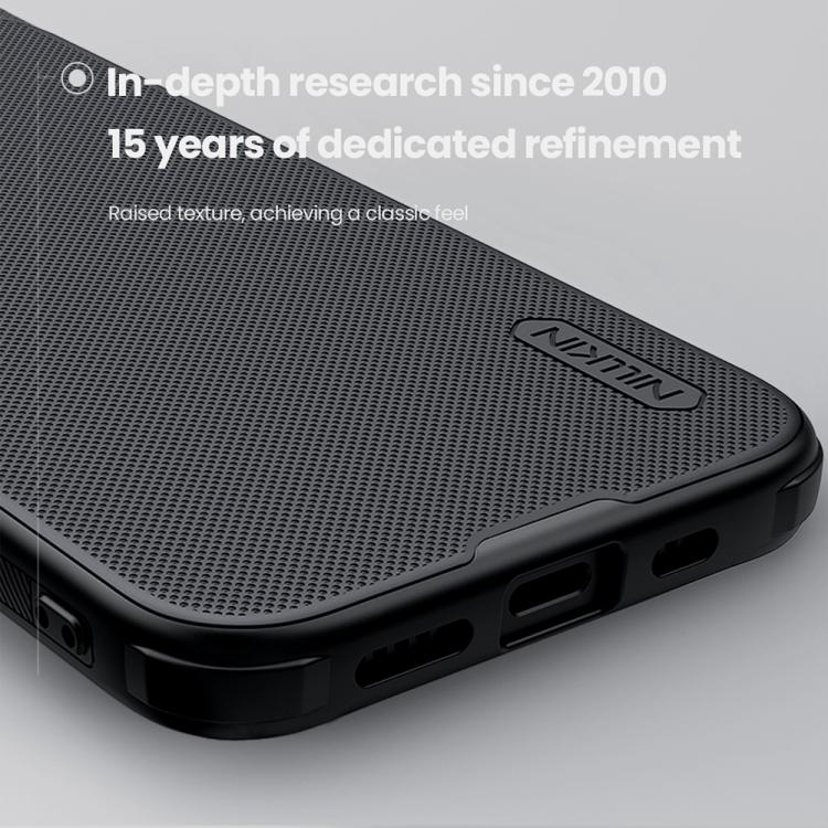 For iPhone 16e NILLKIN Frosted Shield Pro Magnetic Magsafe Phone Case(Black) - iPhone 16e Cases by NILLKIN | Online Shopping UK | buy2fix