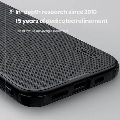 For iPhone 16e NILLKIN Frosted Shield Pro Magnetic Magsafe Phone Case(Black) - iPhone 16e Cases by NILLKIN | Online Shopping UK | buy2fix