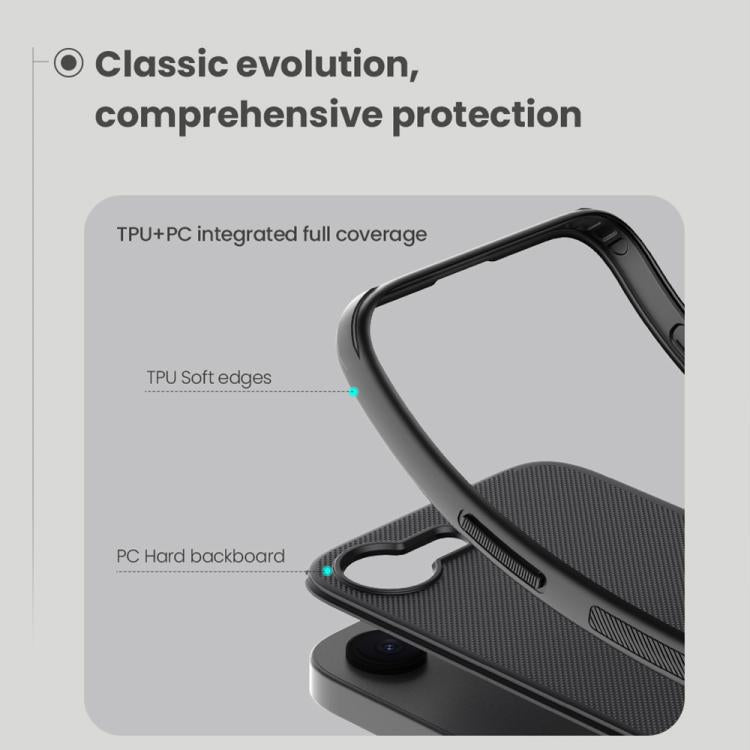 For iPhone 16e NILLKIN Frosted Shield Pro Magnetic Magsafe Phone Case(Black) - iPhone 16e Cases by NILLKIN | Online Shopping UK | buy2fix