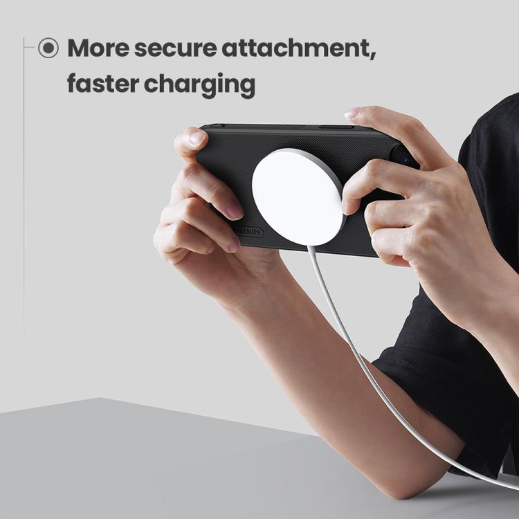 For iPhone 16e NILLKIN Frosted Shield Pro Magnetic Magsafe Phone Case(Black) - iPhone 16e Cases by NILLKIN | Online Shopping UK | buy2fix