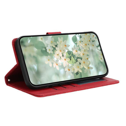 For iPhone Air Floral Embossed Pattern Leather Phone Case(Red) - iPhone Air Cases by buy2fix | Online Shopping UK | buy2fix