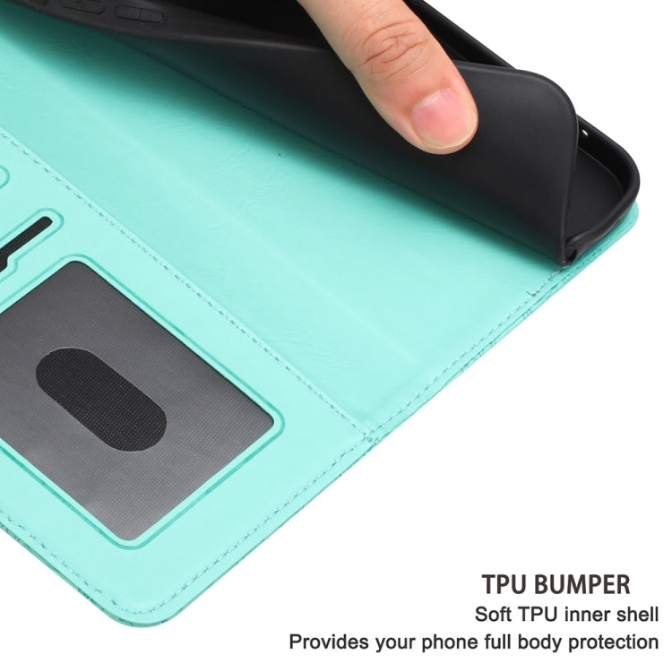 For Samsung Galaxy S25 Ultra 5G Floral Embossed Pattern Leather Phone Case(Light Green) by buy2fix