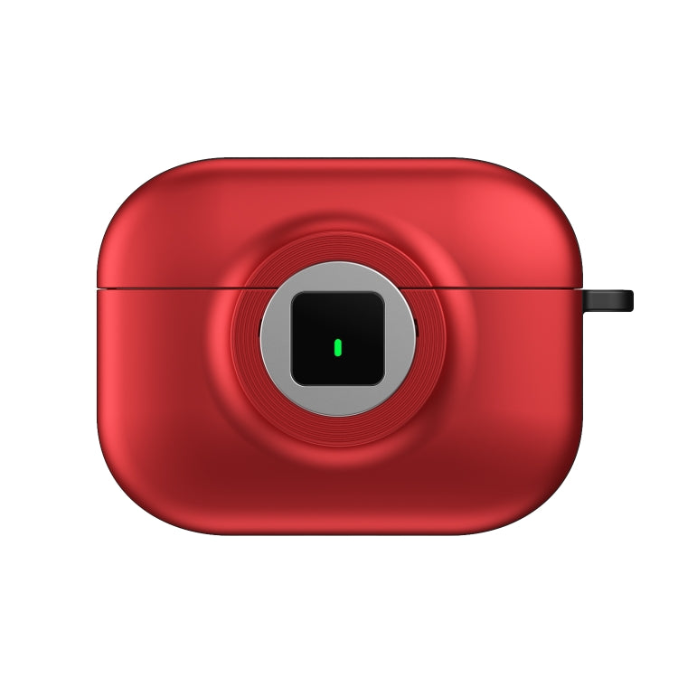 For AirPods Pro 2 Camera Series PC + TPU Headset Shockproof Carbon Fibre Case(Red) by buy2fix