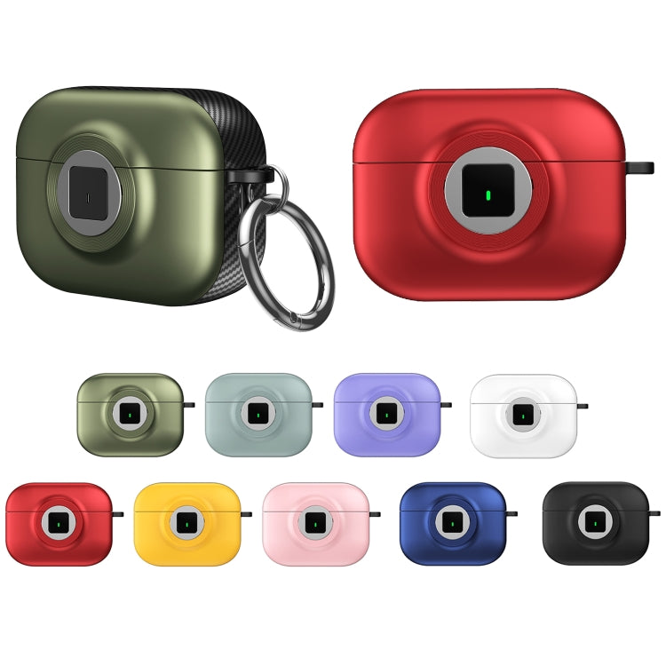 For AirPods Pro 2 Camera Series PC + TPU Headset Shockproof Carbon Fibre Case(Red) by buy2fix