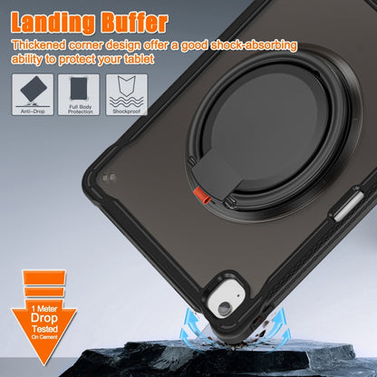 For iPad Air 13 2025 / 2024 Powerful Sailor Ring Holder Heavy Duty Hybrid Tablet Case with Strap(Black) by buy2fix