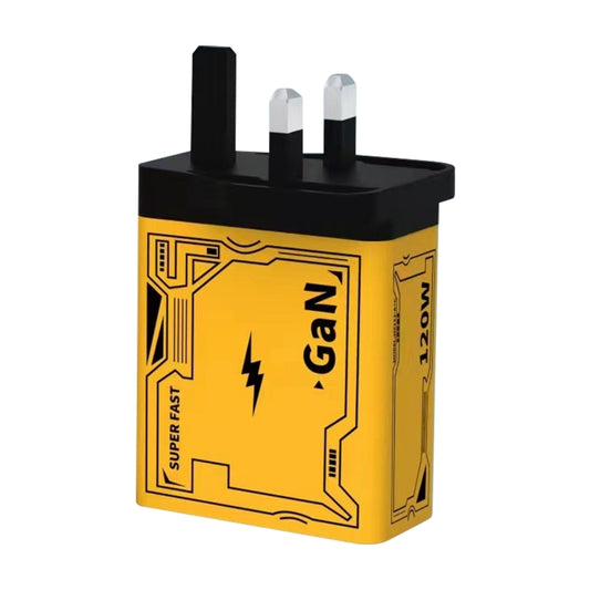 HX111 120W USB, Type-C GaN Ultra-fast Charger(UK Plug) - USB Charger by buy2fix | Online Shopping UK | buy2fix