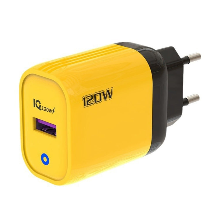 120W USB Fast Charger, Plug:EU Plug(Yellow) - USB Charger by buy2fix | Online Shopping UK | buy2fix