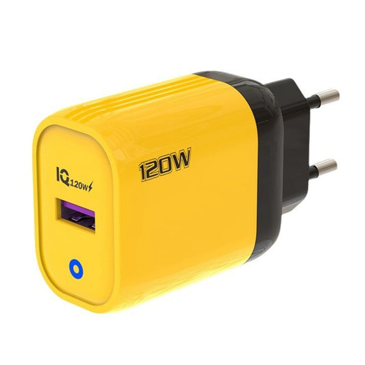 120W USB Fast Charger, Plug:EU Plug(Yellow) - USB Charger by buy2fix | Online Shopping UK | buy2fix