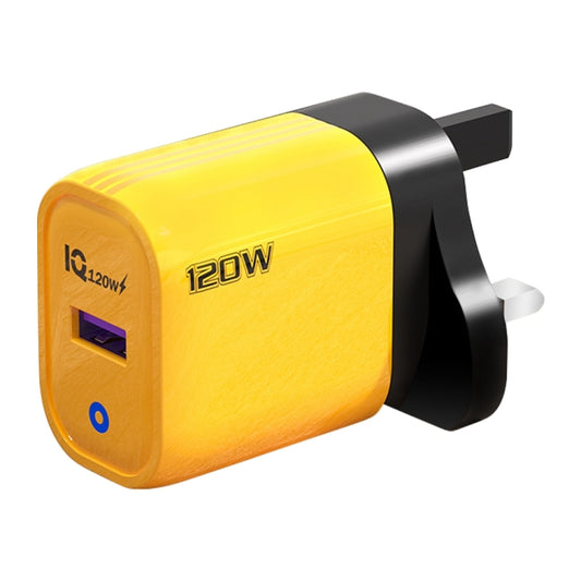 120W USB Fast Charger, Plug:UK Plug(Yellow) - USB Charger by buy2fix | Online Shopping UK | buy2fix