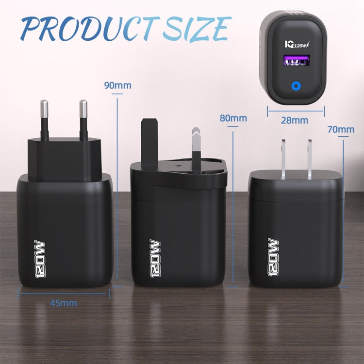 120W USB Fast Charger, Plug:US Plug(Black) - USB Charger by buy2fix | Online Shopping UK | buy2fix