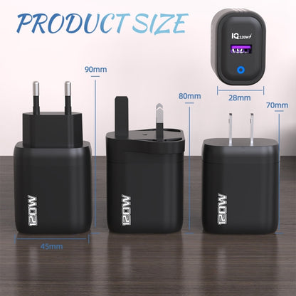 120W USB Fast Charger, Plug:US Plug(Black) - USB Charger by buy2fix | Online Shopping UK | buy2fix