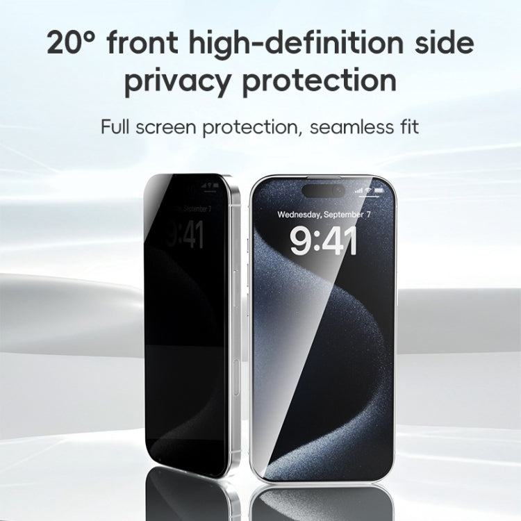 For iPhone 16 ZGA 0.33mm 2.5D Anti-static Privacy Tempered Glass Film by ZGA