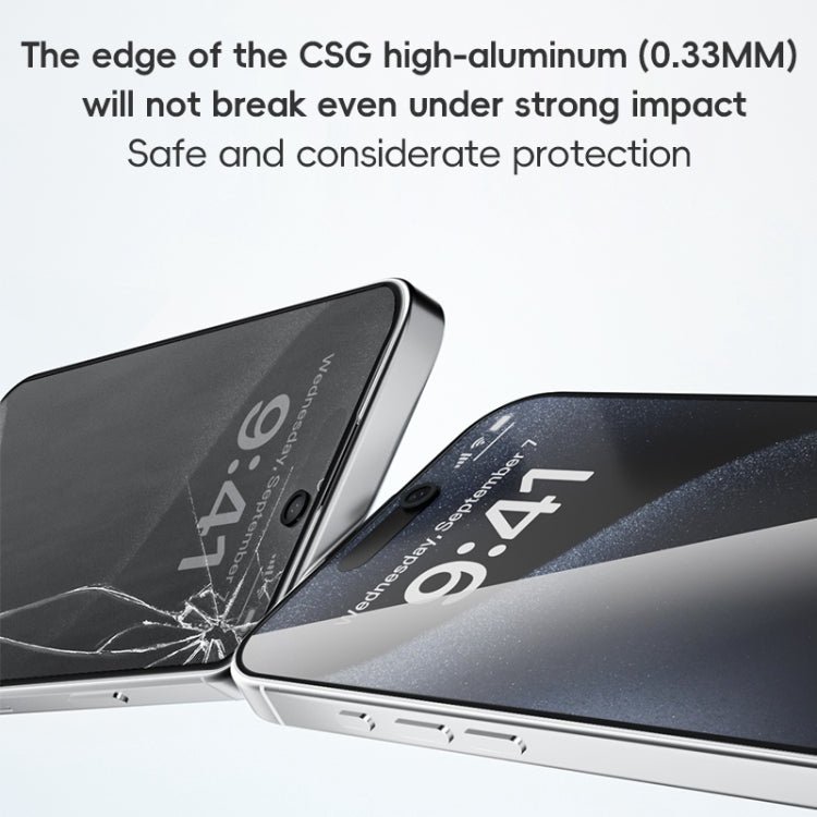 For iPhone 16 ZGA 0.33mm 2.5D Anti-static Privacy Tempered Glass Film by ZGA
