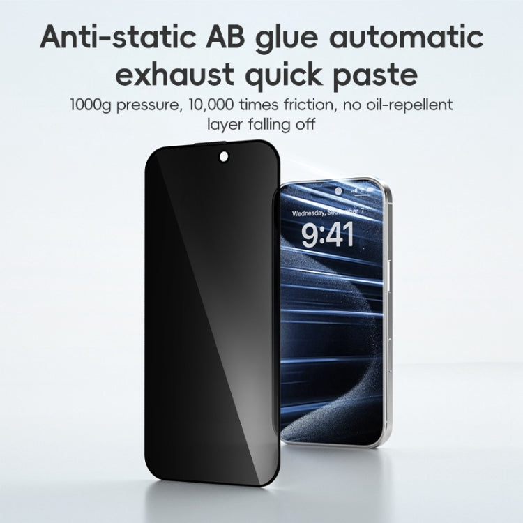 For iPhone 16 ZGA 0.33mm 2.5D Anti-static Privacy Tempered Glass Film by ZGA