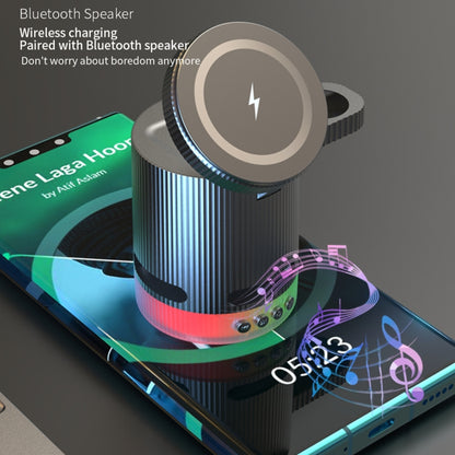 H61 15W 4 in 1 Multifunctional Foldable Wireless Charger Bluetooth Speaker(White) - Multifunction Charger by buy2fix | Online Shopping UK | buy2fix