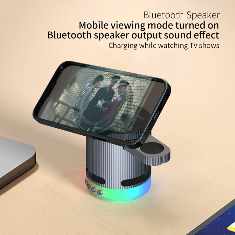 H61 15W 4 in 1 Multifunctional Foldable Wireless Charger Bluetooth Speaker(White) - Multifunction Charger by buy2fix | Online Shopping UK | buy2fix