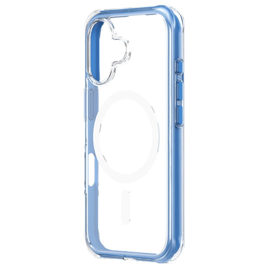 For iPhone 16 ZGA Colorful Airbag Magsafe PC Hybrid TPU Phone Case(Blue)